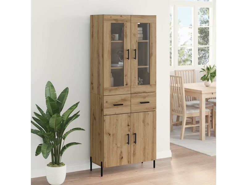 Buffet - haut armoire chêne artisanal 69,5 x 34 x 180 cm - Conforama D