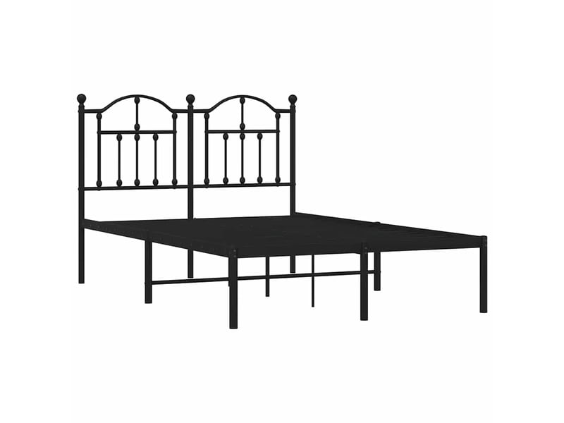  Lit double- lit adulte -  cadre de lit métal sans matelas avec tête de lit noir 120x190cm  - Conforama C
