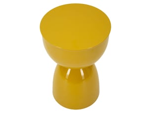Table d'appoint yao en métal moutarde ø 31x46 cm