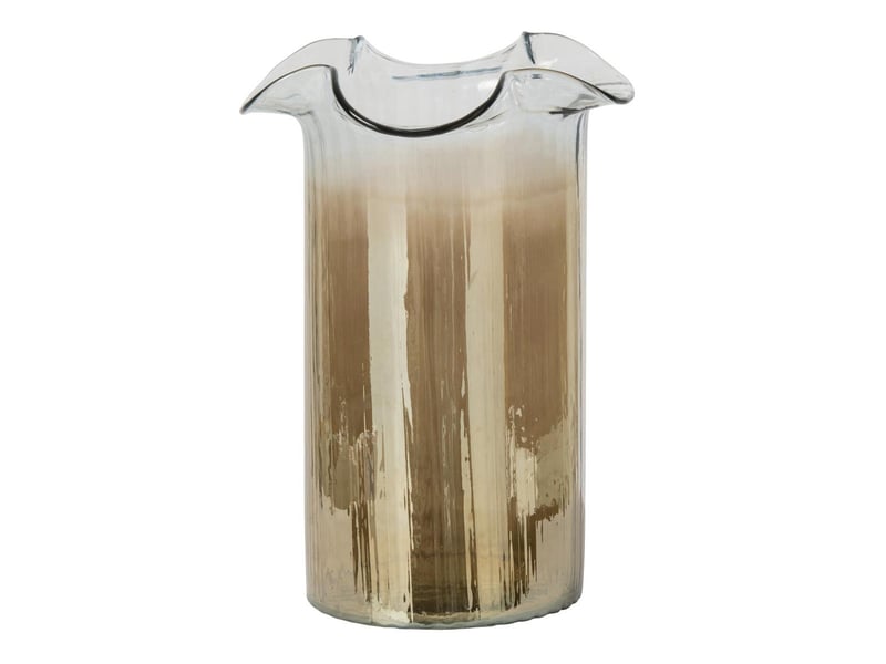  Vase fumé en verre doriane 35cm marron  - Conforama A