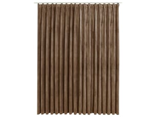 Rideau occultant, rideau black-out avec crochets velours beige 290x245 cm cf43962