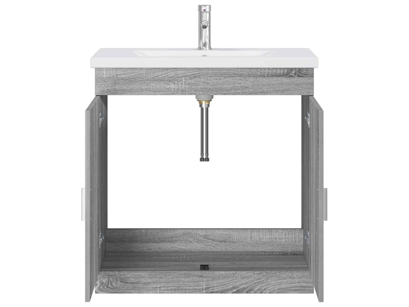  Ensemble de mobilier de salle de bain sonoma gris shl7469  - Conforama C