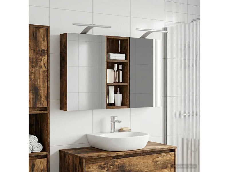  Ensemble de meubles de salle de bain 3 pcs 80x10.5x50 cm shl2391  - Conforama D