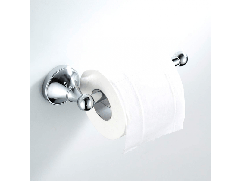  Porte-rouleau de papier toilette, montage mural en laiton, 20 cm 7,87 po, chromé  - Conforama E