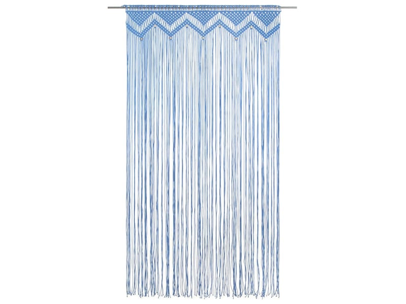  Rideau en macramé, rideau de porte bleu 140x240 cm coton cf43864  - Conforama C