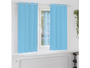 Lot de 2 rideaux occultants, rideaux black-out avec anneaux bleu clair 175 x 140 cm cf44587