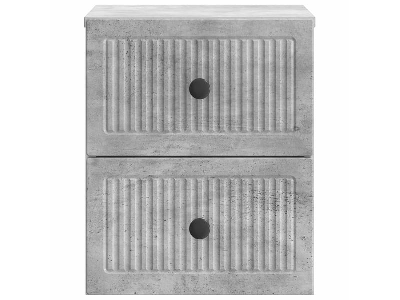  Table de chevet mural gris béton 33 x 34,5 x 40 cm  - Conforama D