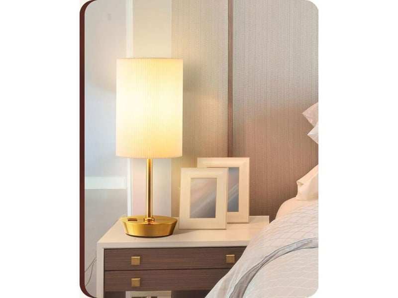  Lampe de chevet led 2 pack tactile avec variateur 3 niveaux usb-c usb-a e27 370618_AAAYP05974_6_DROPFR - Conforama D