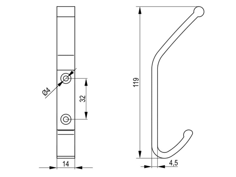  Crochet, c-32, aluminium  - Conforama D