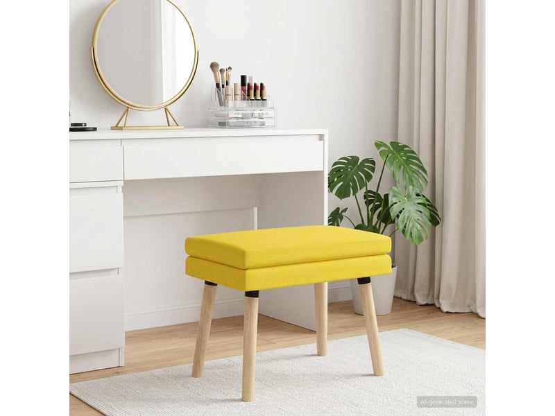  Banc d'entrée, banc à double couche jaune clair 60x40x46 cm tissu  - Conforama C