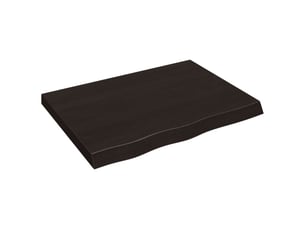 Comptoir de salle de bain, plan de travail marron foncé bois massif traité cf65865
