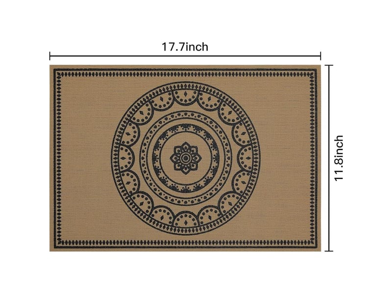  Lot de 6 sets de table en pvc 30x44cm set de table rectangulaire lavable résiste à la chaleur napperon de table facile à nettoyer pour table à manger cuisine restaurant  - Conforama D