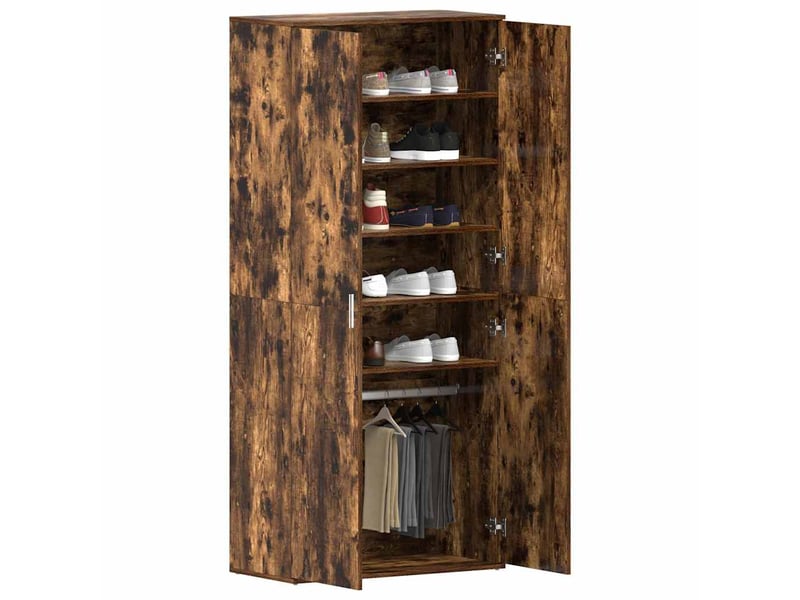 Meuble à chaussure, cabinet à chaussures 80x39x178 cm bois d'ingénierie shl6224 - Conforama C
