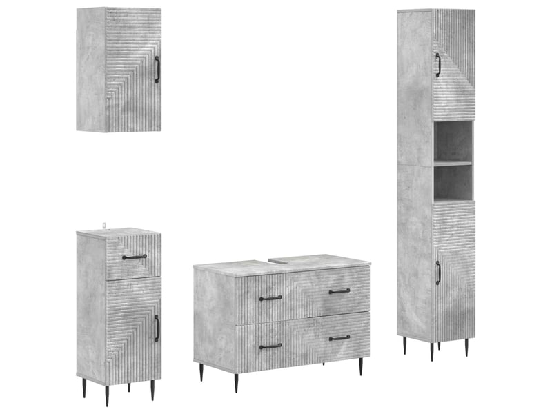 Ensemble de 4 pièces d'armoires de salle de bain haarlem cf63260 - Conforama A