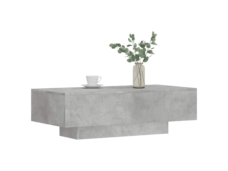  Table basse | table de salon gris béton 100x49,5x31 cm bois d'ingénierie  - Conforama C