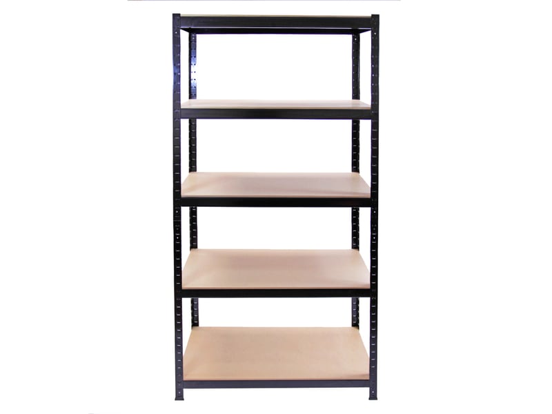  Monster racking - 5 rayonnages t-rax en acier sans boulons noirs 90cm x 45cm x 180cm 7006(5)#7100 - Conforama B