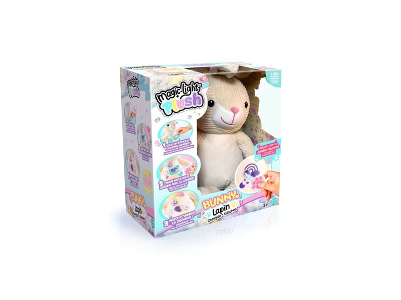  Peluche lapin lumiere magique avec pochoirs adhesifs CTAIR089 - Conforama B
