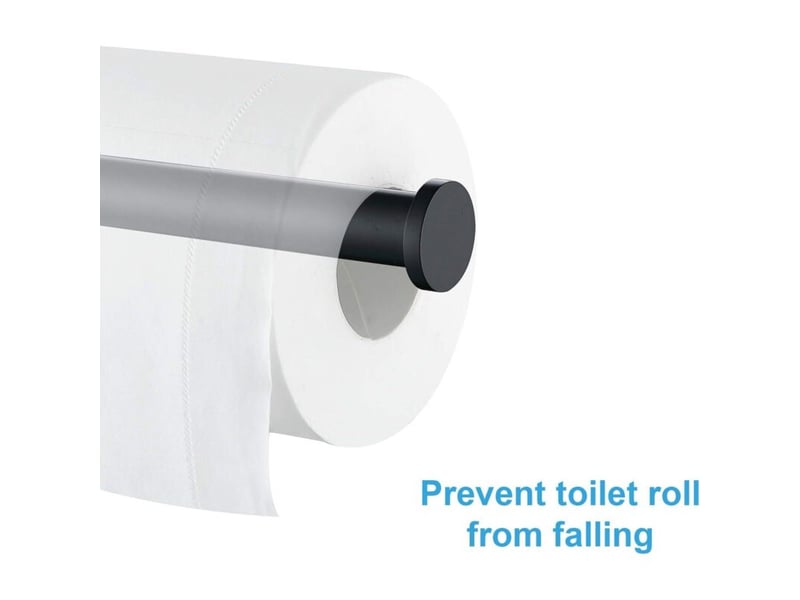  Porte-papier toilett en acier inoxydable 304 fixation murale porte rouleau papier toilette pour salle de bain accessoire de toilette en noir  - Conforama E