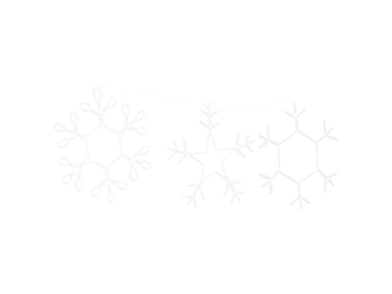  Flocon de neige de noël 252 led blanc chaud 44,5 x 38 cm pvc  - Conforama D