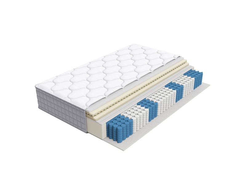  Matelas à ressorts ensachés 7 zones 90x200 cm 25 cm h3 blanc cravdom  - Conforama A