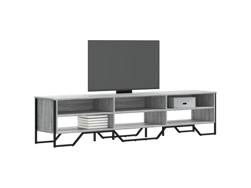  Meuble tv - banc tv - meuble de rangement sonoma gris 180x34x41 cm bois d'ingénierie  - Conforama B