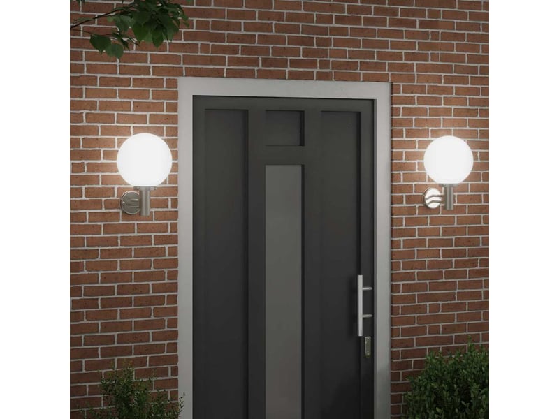  2 pièces applique murale extérieure argenté 28x25x38 cm shl31281  - Conforama C