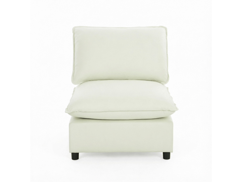 Fauteuil salon corda, beige, 146x85x78 cm, 1 place, assise large, coussins épais, design moderne - Conforama A