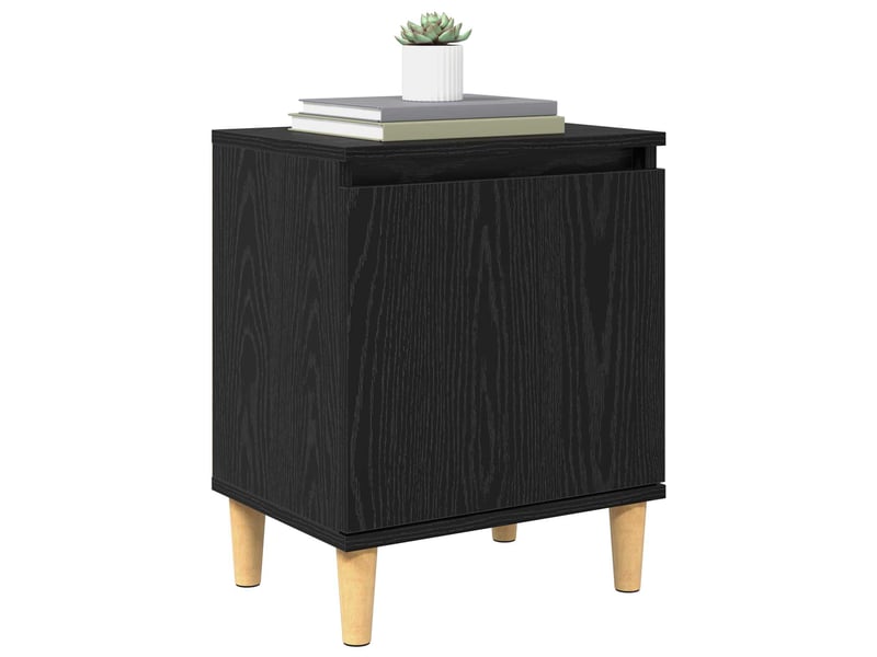  Table de chevet - cabinet de chevet - table de nuit chêne noir 40 x 30 x 50 cm bois d'ingénierie  - Conforama B