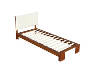 Lit simple 90x200 cm    coloris marron