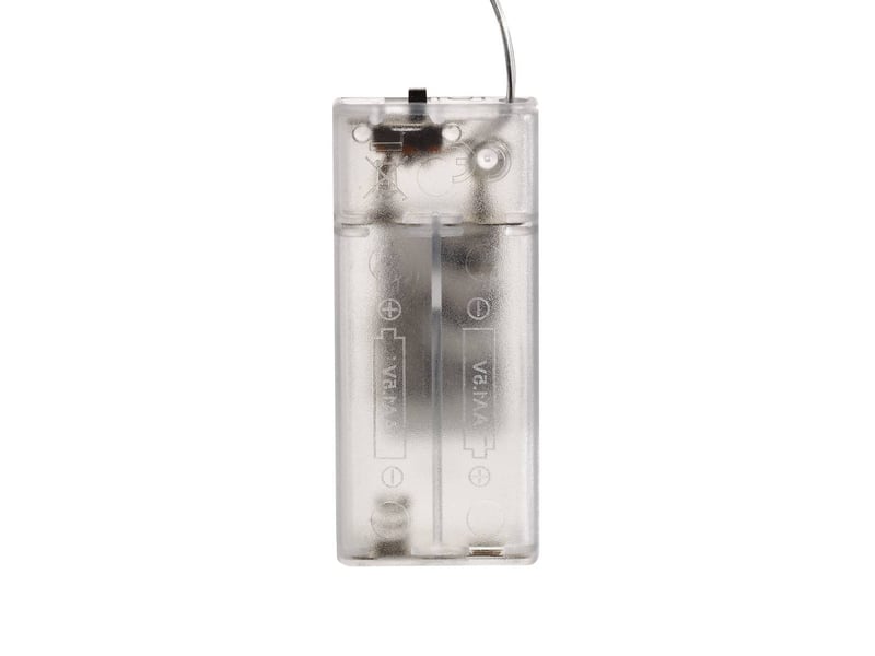  Guirlande lumineuse à pompons d'intérieur 1 m 100 led blanc froid fil cuivre à piles  - Conforama E