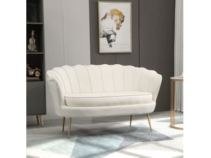 Canapé droit fixe <strong>BEAUNIV</strong> <strong></strong> 2 places Velours beige