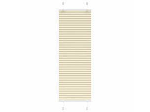 Store plissé, store de fenêtre crème 50x150 cm largeur du tissu 49,4 cm polyester cf46839