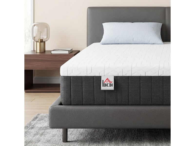  Matelas 140 x 190 cm, 25 cm d'épaisseur, mousse à mémoire de forme, ressorts ensachés 7 zones, fermeté moyenne  - Conforama D