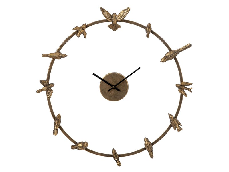  Horloge murale oiseaux vera 57cm doré  - Conforama A