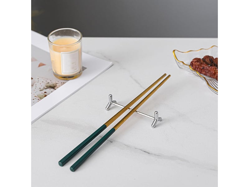  2 pcs support de repose-baguettes en acier inoxydable 304, support de repose-cuillère en métal, de repose-ustensiles multifonctionnel, de baguettes  - Conforama D