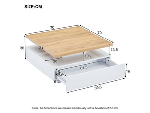 Table basse  coloris bois foncé <strong></strong> <strong></strong>