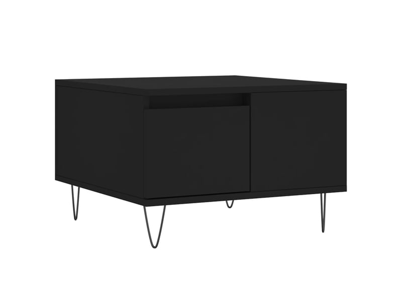  Table basse | table de salon noir 55x55x36,5 cm bois d'ingénierie shl5882  - Conforama A