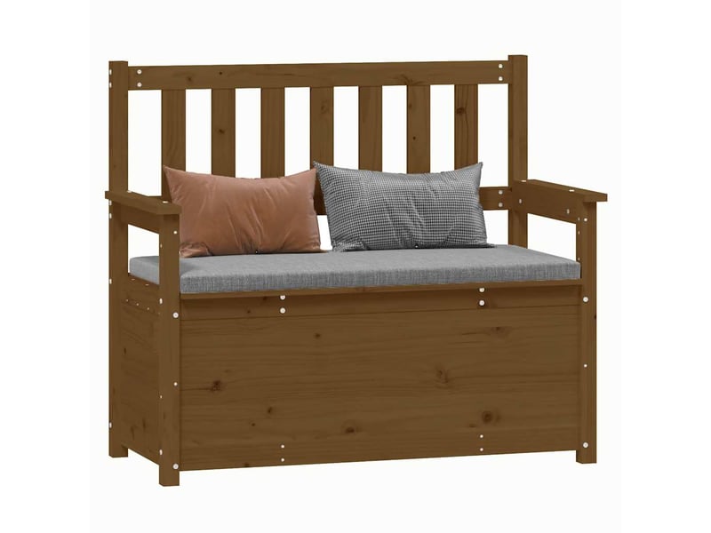 Banc d'entrée, banc d'intérieur marron miel 112,5x51,5x96,5 cm bois de pin massif  - Conforama D