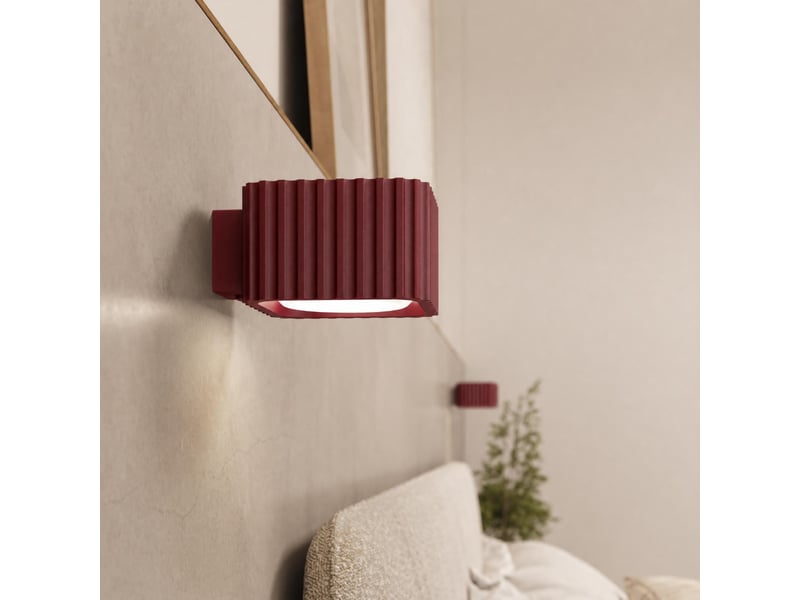  Plafonnier riff 1 bordeaux gx53 aluminium moderne 6x10x10cm SL.3074 - Conforama D