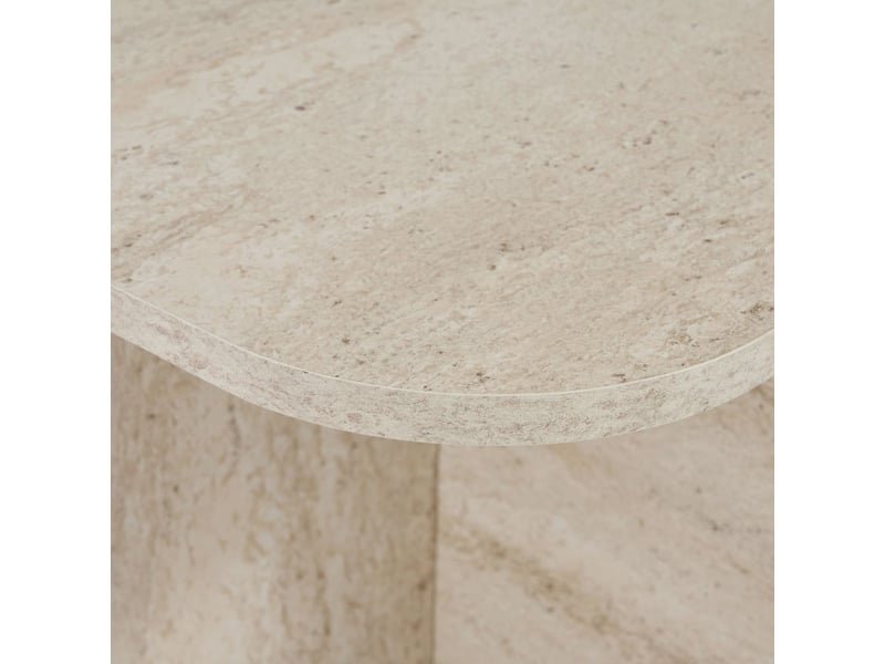 Table basse design en bois mélaminé akira - beige  - Conforama D