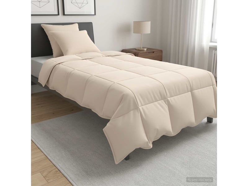  Ensemble de duvet 2 pcs - couette 140 x 220 cm toutes saisons beige  - Conforama B