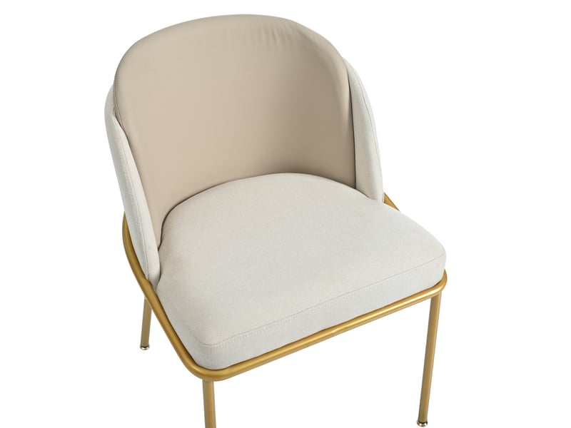 Lot de 6 chaises de salle à manger,55x55x85 cm,avec pieds réglables,pvc,beige - Conforama D