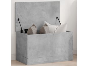 Boîte de rangement, coffre de rangement gris béton 60x35x35 cm bois d'ingénierie