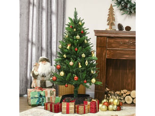 Sapin de noël artificiel avec 310 branches support en acier socle pliable en acier hauteur vert 120 cm