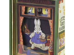 Grande boite à musique petit lapin gris
