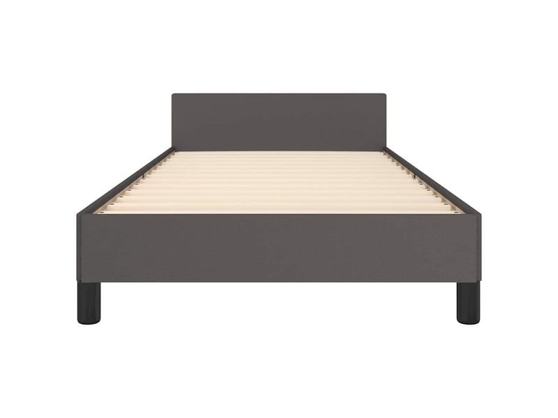  Lit simple- lit adulte -  cadre de lit avec tête de lit sans matelas gris 100x200 cm  - Conforama D