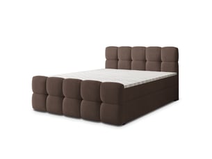 Lit avec rangement 140x200 cm <strong>MASSENO</strong>  <strong></strong> coloris marron