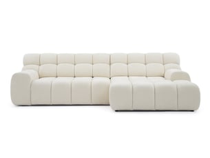 Canapé d'angle gauche convertible <strong>BOBOCHIC</strong> <strong>ANDRE</strong> 3 places Tissu Jaune