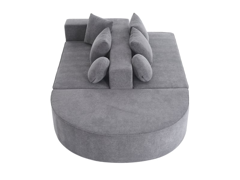  Canapé modulaire effet bulle en chenille douce - sans montage, salon et chambre, détente  - Conforama A