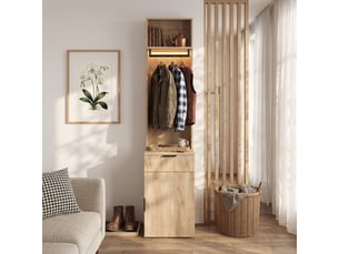 Armoire battante 1 tiroir(s) Morn Vibe coloris bois clair largeur 47 cm